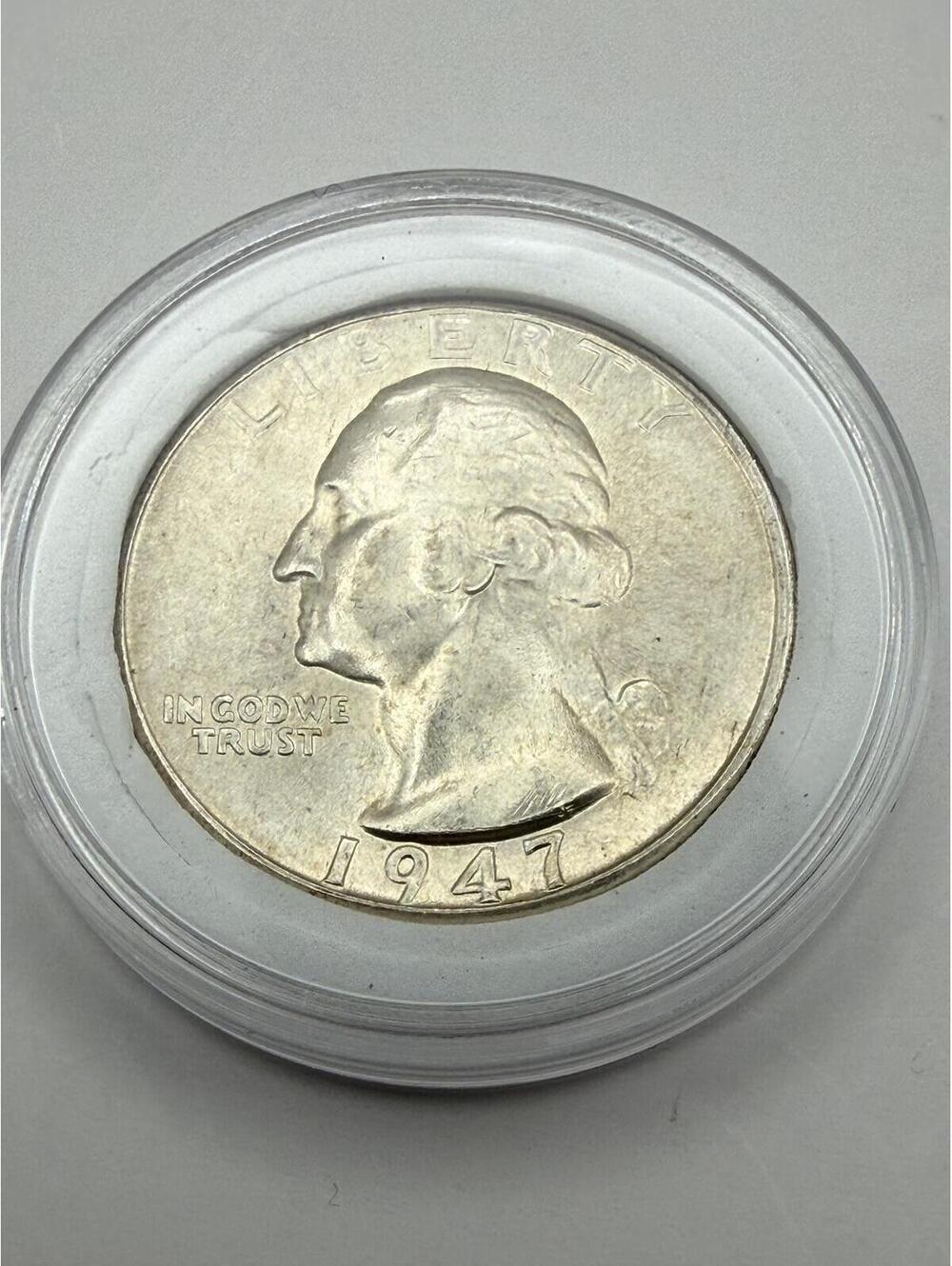 1947-D Washington Silver Quarter Dollar 90% Silver Denver Mint AU/BU